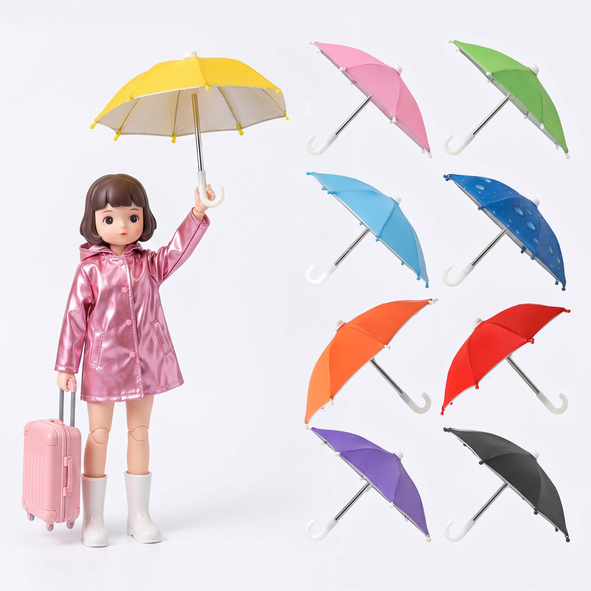Carefully Selected Mini Umbrellas, Small Sunshade Umbrellas for Cycling, Cute Wholesale Umbrellas, Phone Holders, Outdoor Electric Vehicle Sun Protection