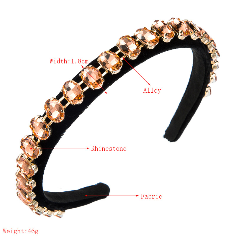 Fashion Flannel Full Rhinestone  Baroque All-match Headband display picture 1