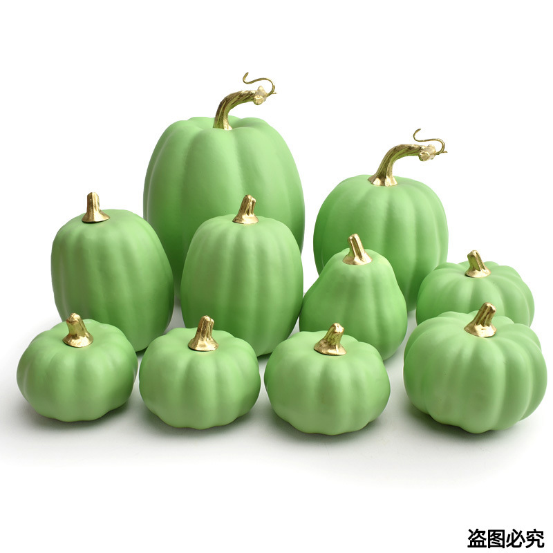 Modelo de calabaza de simulación accesorios de decoración de calabaza de Halloween vitrina vegetal fotografía educación temprana props