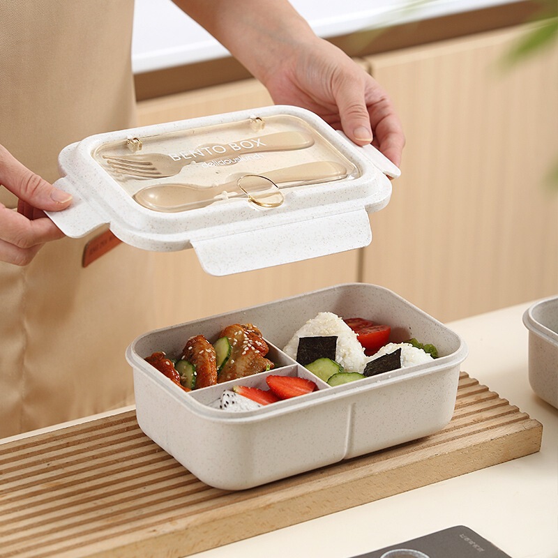 電子レンジ対応弁当箱、サラリーマン向け弁当箱、女子向け軽食、ダイエット用仕切り弁当箱、学生用ランチボックス|undefined