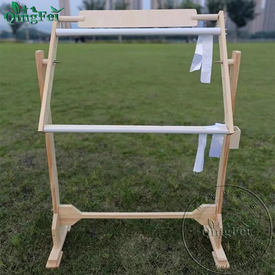 Qingfei New Zealand imported Pine solid wood cross stitch rack cross stitch frame vertical adjustable embroidery frame 65X75CM