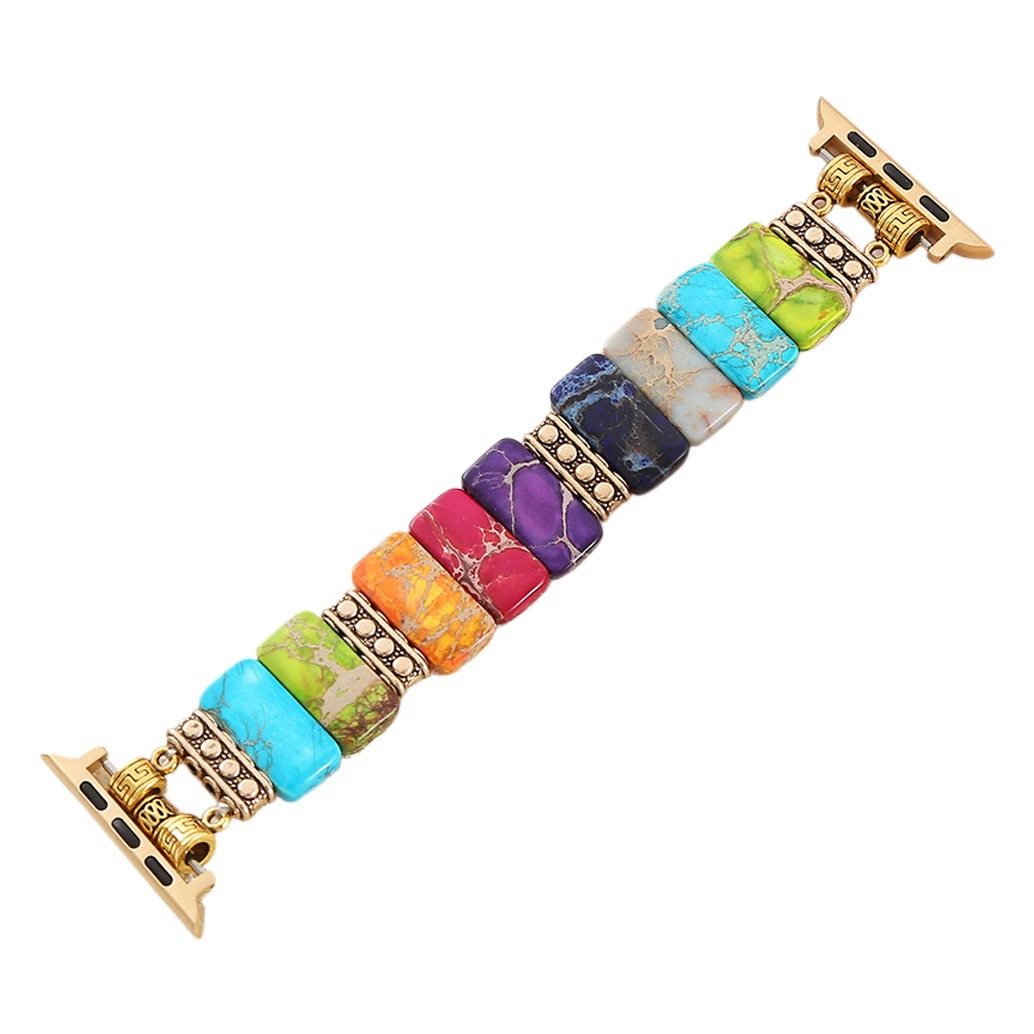 Красочные Император Камень Стретч Браслет Для Apple Applewatch Ремешок Оптовая Продажа Горячей