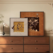 中古风客厅装饰画复古餐厅电视柜桌面摆件画法式高级卧室床头挂画