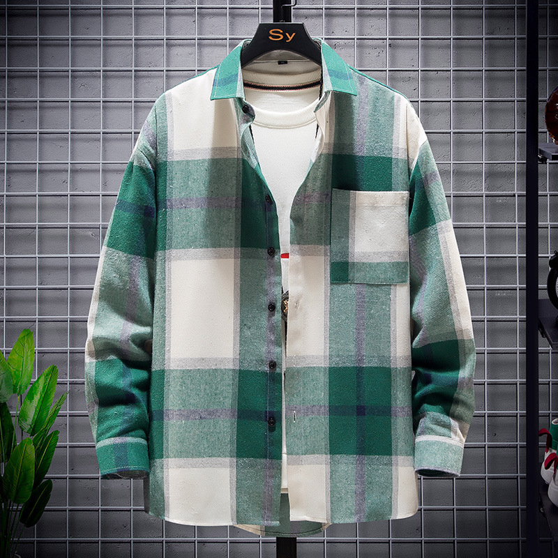 brushed-long-sleeved-shirt-mens-port-fashion-mens-cardigan-casual-plaid-fashionable-mens-shirt