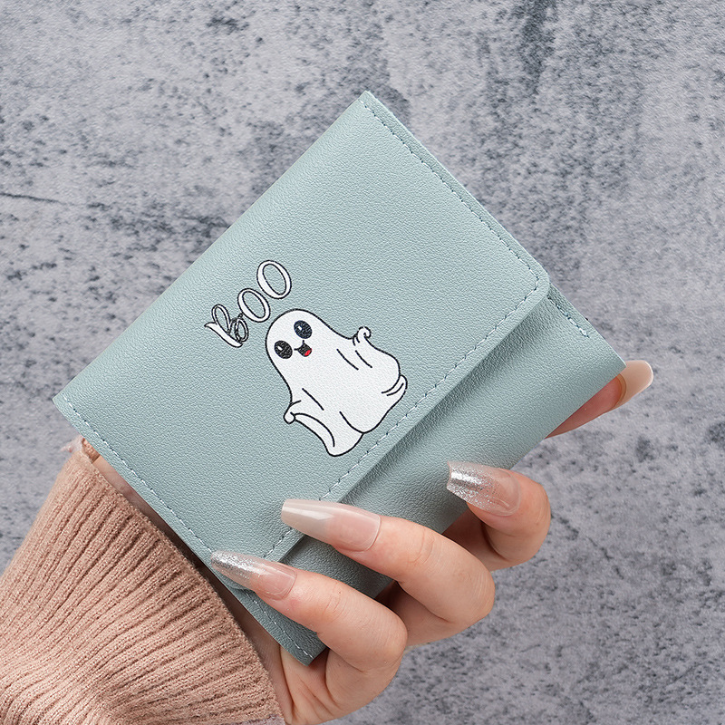 Cross-border Labeling New Style Women's Wallet Student Multi-function Card Bag Change 30% Discount Ultra-thin Halloween Wallet Cross-border Labeling New Style Women's Wallet Student Multi-function Card Bag Change 30% Discount Ultra-thin Halloween Wallet