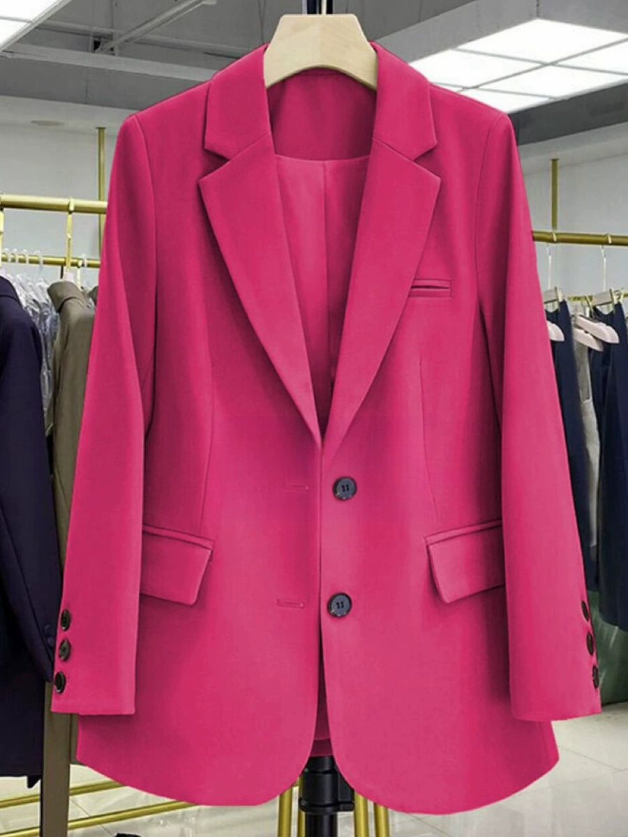 Осенний классический костюм-пиджак для женщин в различных цветах и размерах, стильный и универсальный