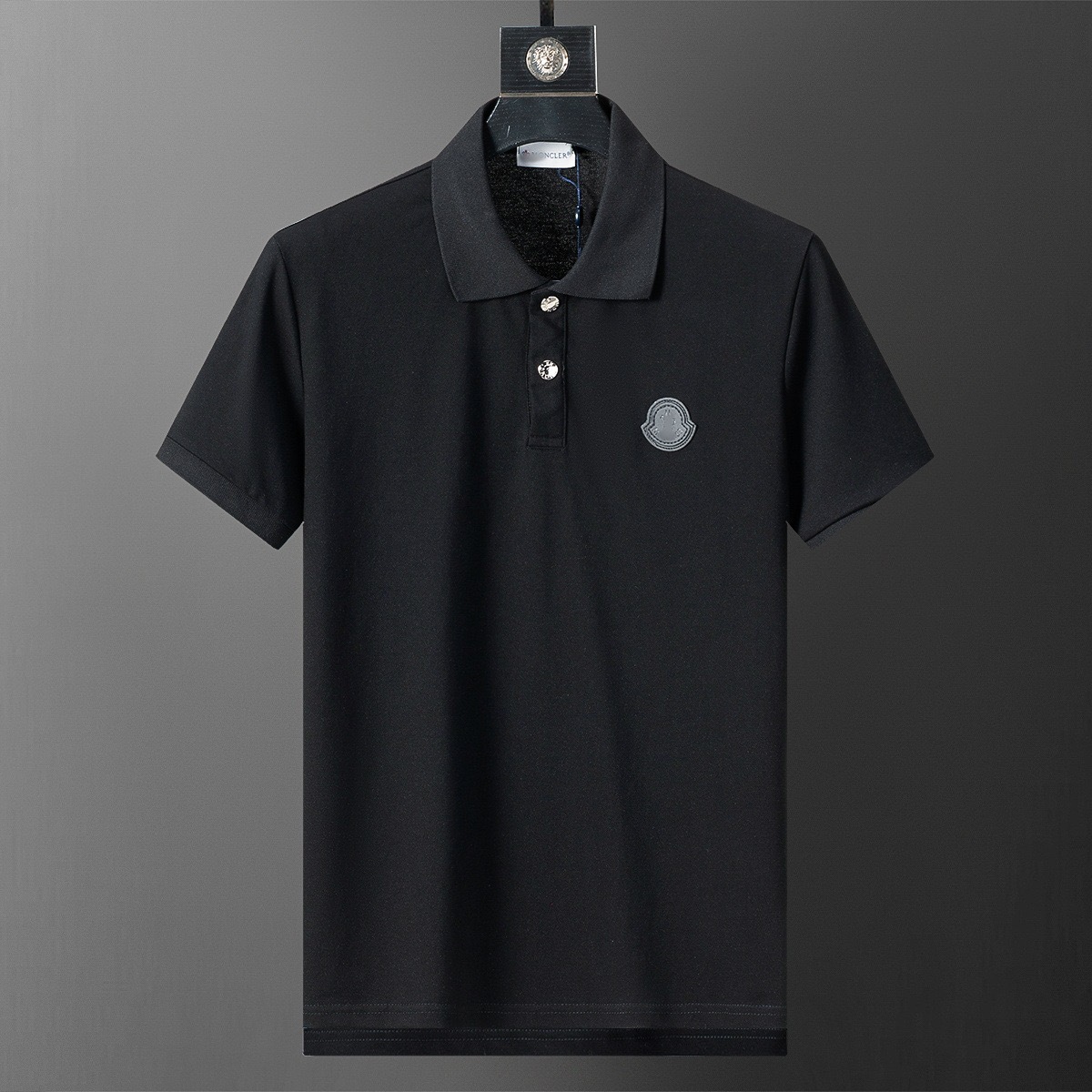 SS25 nueva estación europea de verano de alta calidad de hombre con solapa de algodón perla camisa polo de manga corta