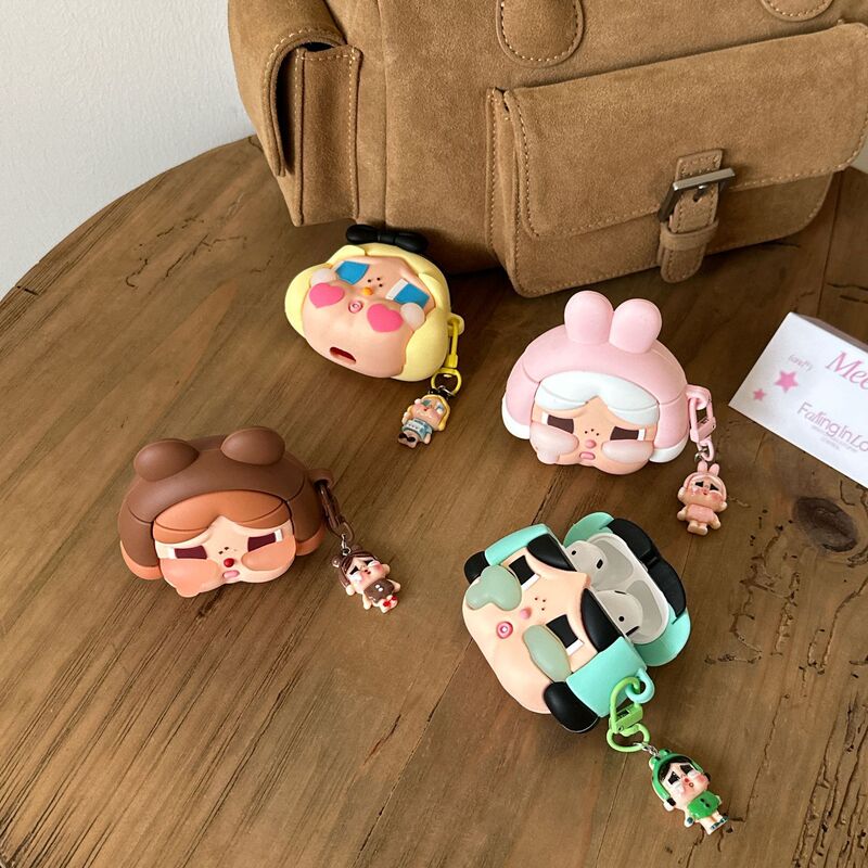 Cute Crying Baby AirPods Pro Apple Bluetooth Headphone Case 2/3/4 Generation Cartoon Silicone Protective Cover for Women