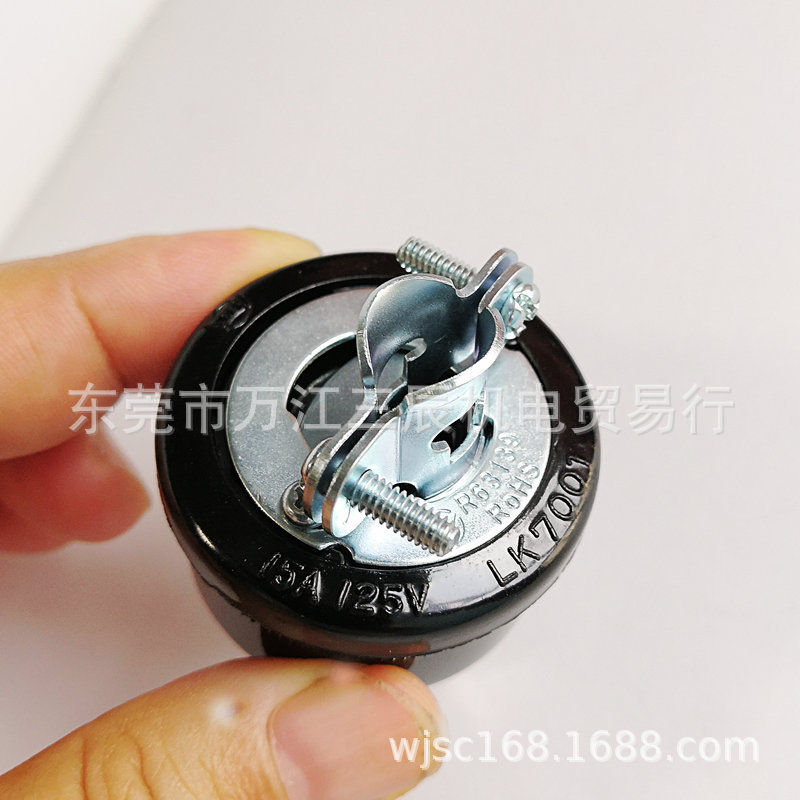 永裕台湾隆光LKEW美式插头LK7003电木小插头T型黑色20A250V 6-20P