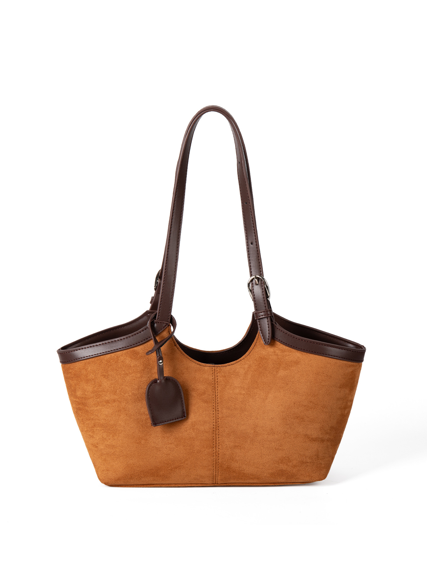 2025 Autumn/Winter New Suede Tote Bag For Women, Large Capacity Korean Style Niche Luxury Versatile Shoulder Bag Retro - Thumbnail 8