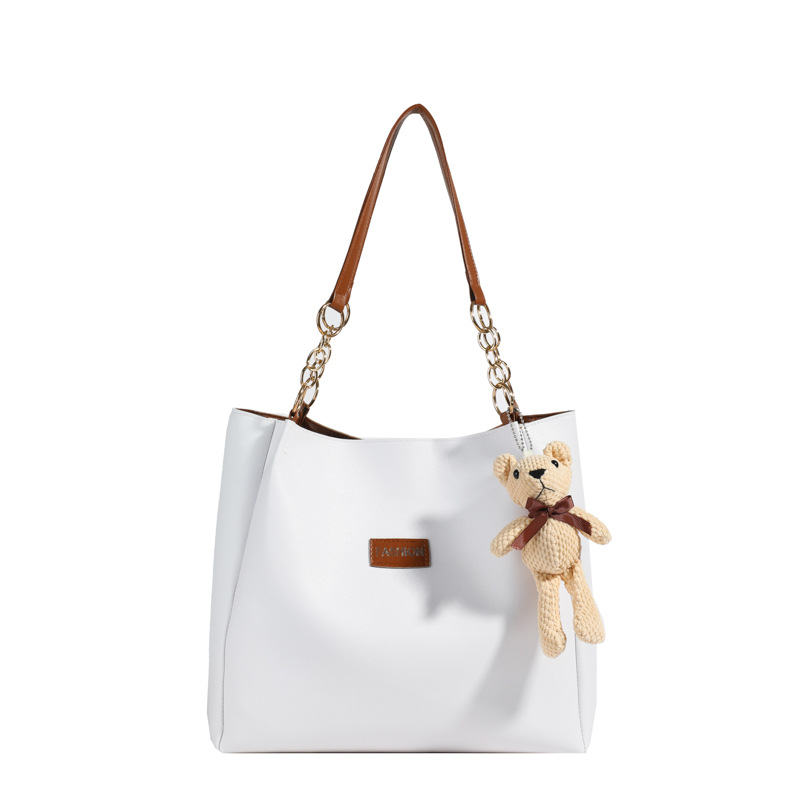 Alta sensación de gran capacidad bolso tote para mujeres 2024 nuevo estilo de moda color contrastante bolso de brazo universal bolso de hombro para mujeres