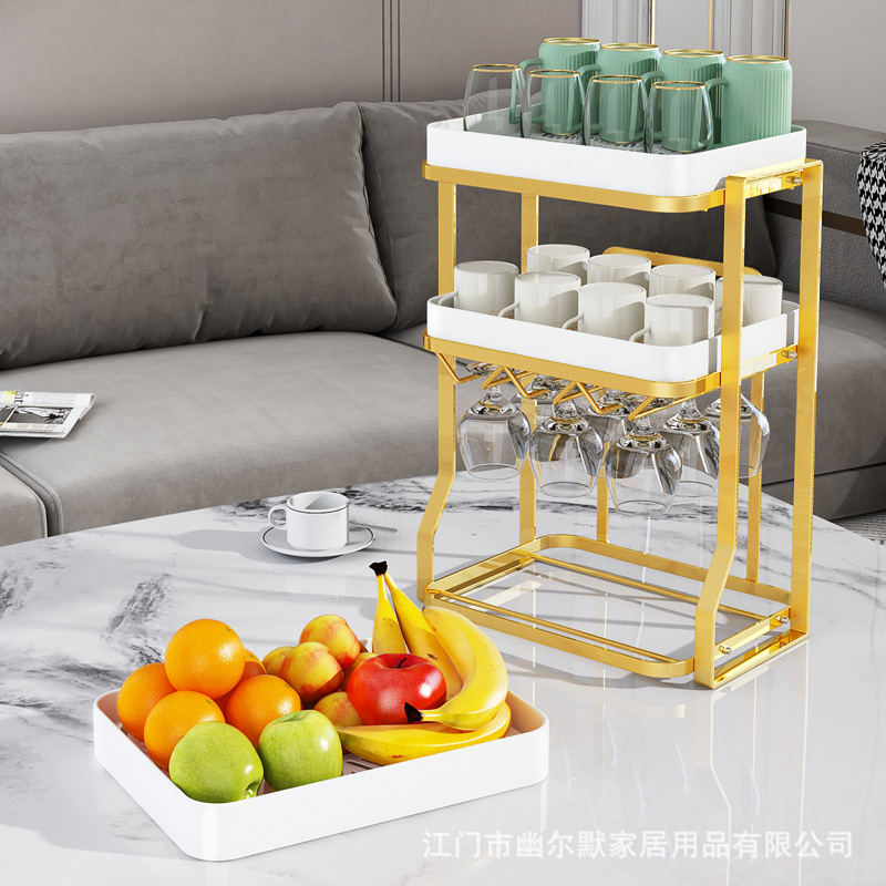 Light Luxury Red Wine Water Cup Rack Storage Rack Storage Rack Tea Cup Holder Glass Red Wine Cup Inverted Draining Household Living Room