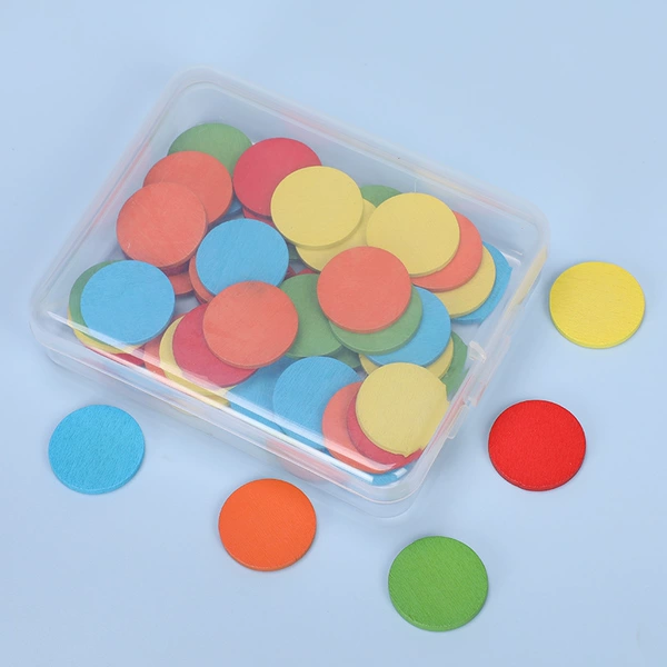 Boxed 50 pieces counting discs (five colors)