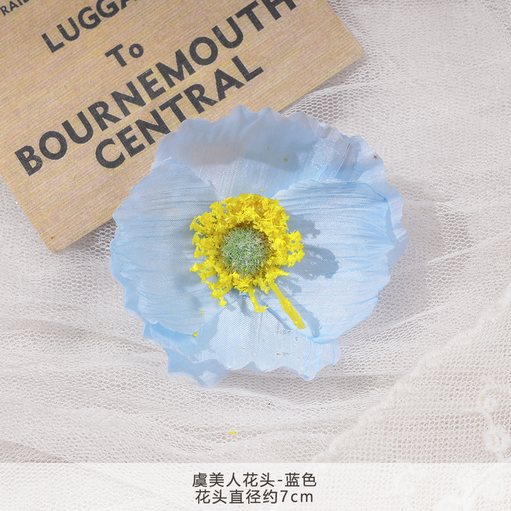 XC-양귀비 꽃 머리-블루