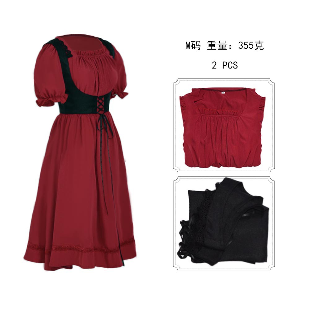 스퀘어 넥 드레스 레드 120+ 양복 조끼 4