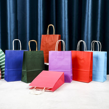 牛皮纸袋礼品袋定制批发手提袋包装红色烘焙外卖奶茶袋子印刷logo