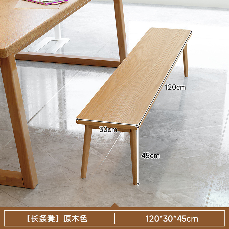 Mesa de escritorio de madera maciza para la sala de estar, escritorio largo, escritorio de lectura, escritorio de estudio, escritorio de computadora de barra larga para dos personas