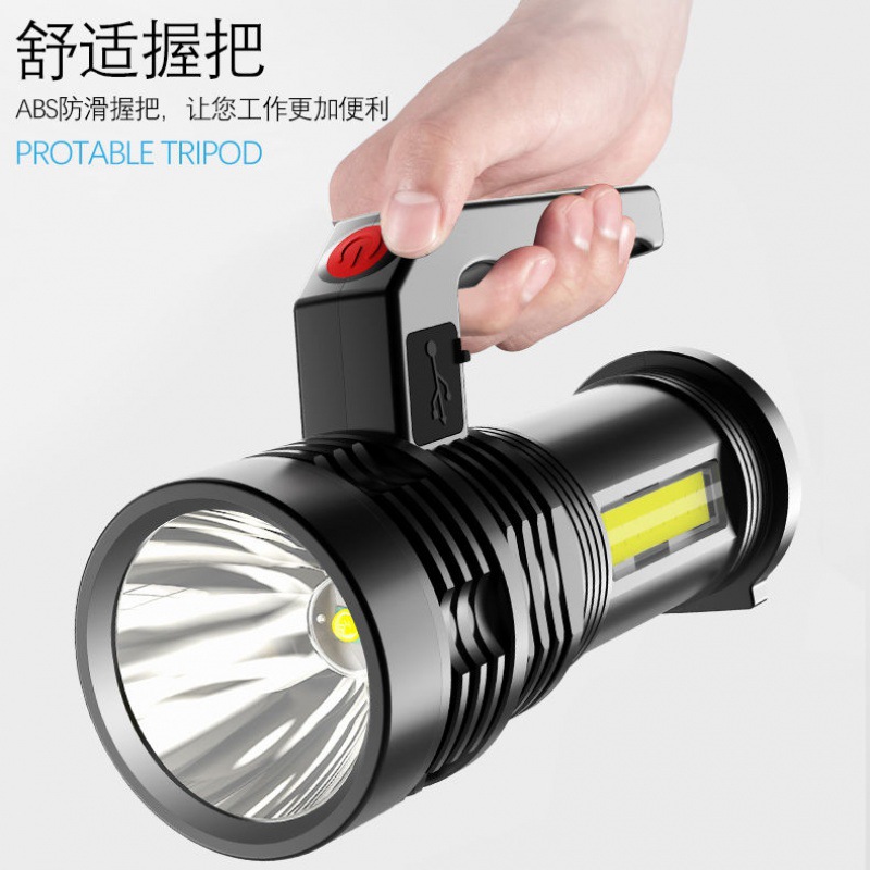 Flashlight Strong light charge outdoors Super bright Long shot Hand lamp Xenon Life household capacity