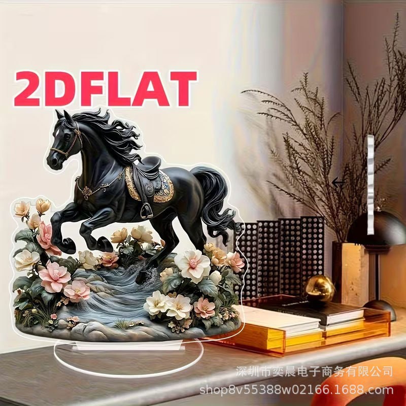 Colgante creativo transfronterizo nuevo caballo para el éxito acrílico decoración plana decoración de escritorio decoración para el hogar