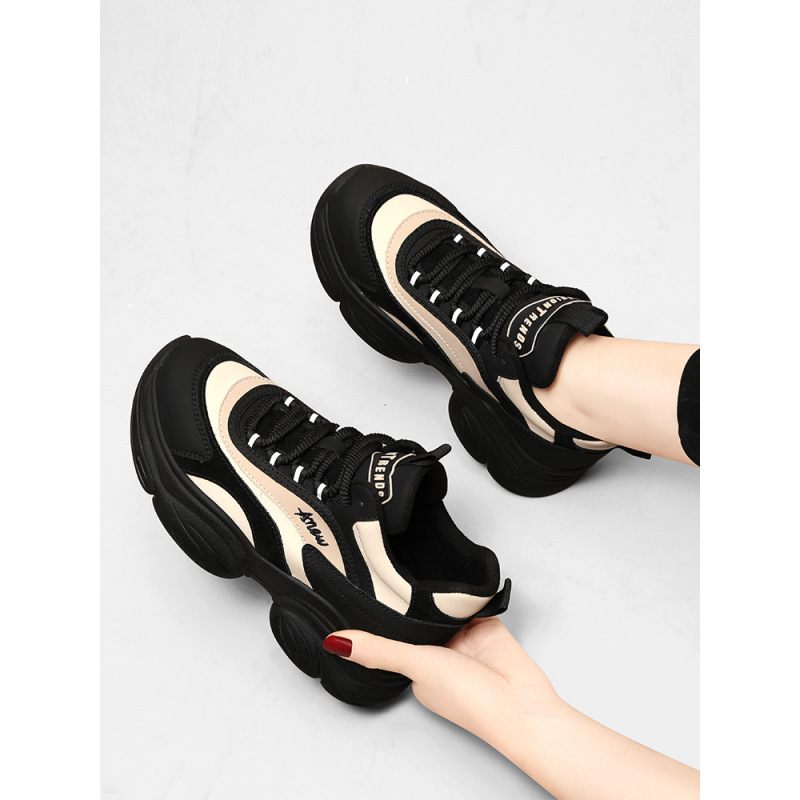 2024 autumn and winter new women's shoes for pregnant women non-slip leather sneaker soft bottom long-standing not tired work shoes