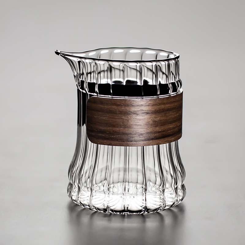 Heat-resisting Glass Teapot Fair Cup Coffee Pot Teacup Fair Mug Kungfu Tea Ceremony Cup Gongdao Bei Tea Cup Wooden Handle_voghion.com