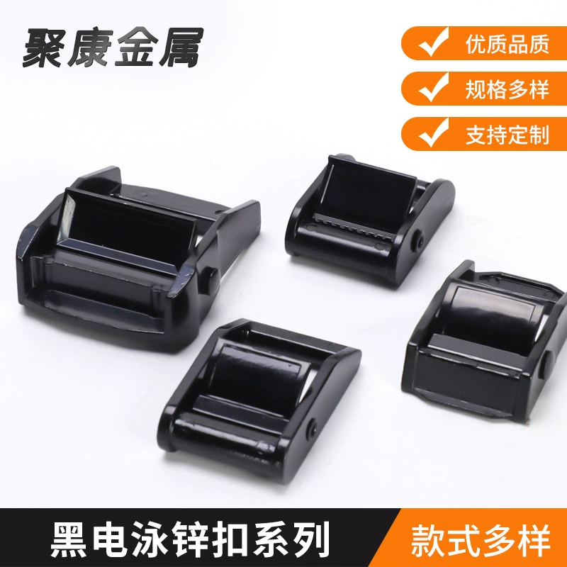 Черная пряжка-натяжитель из цинкового сплава для грузовых ремней, фурнитура, черная гальванизированная пряжка из цинкового сплава