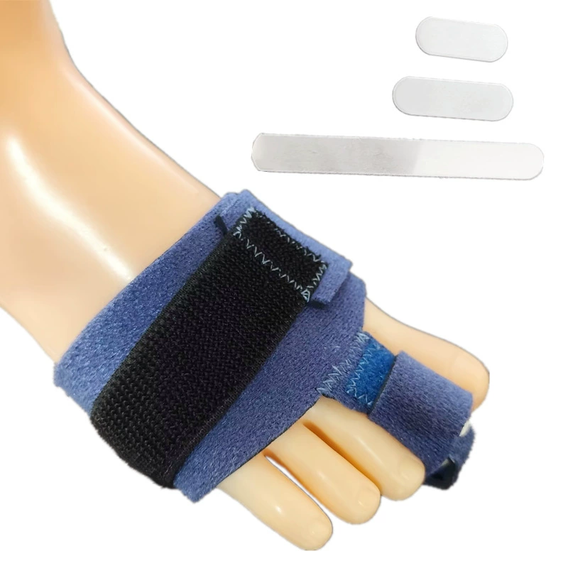 Ремень для фиксации пальцев ног, регулируемая фиксирующая шина, изгибной лук для одного пальца, опора из алюминиевой пластины, защитное снаряжение, защита пальцев ног.