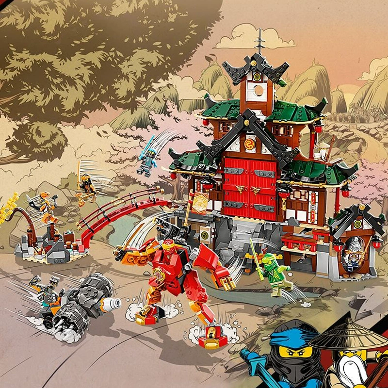 Совместимо с конструктором Lego Ninjago, четырехведенная трансформированная карета 70595, игрушки, кросс‑бордер Ninjago