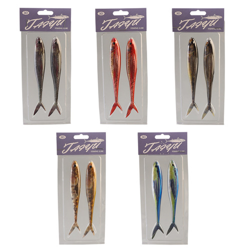 Taiyu 3D scissor fish 12.5cm11g Luya soft bait fork tail fish simulation tuna Nanyou sea fishing bait