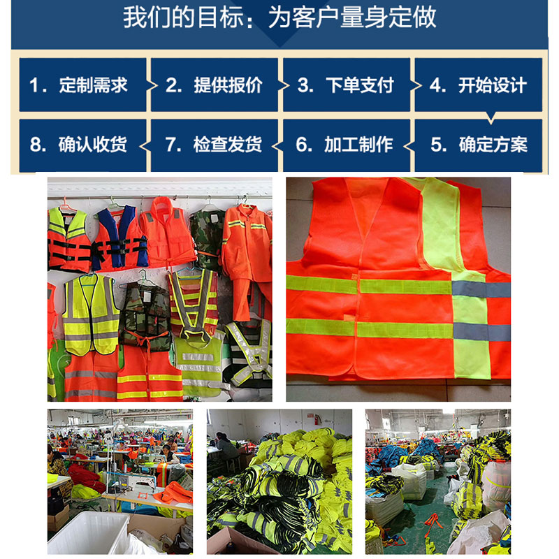 3YV5施工工地骑行环卫交通防护衣服印logo荧光黄反光马甲背心