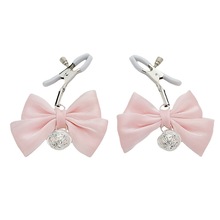 红色流光蝴蝶结乳夹调情阴夹女用sm情趣工具调情阴夹惩罚乳头肛塞