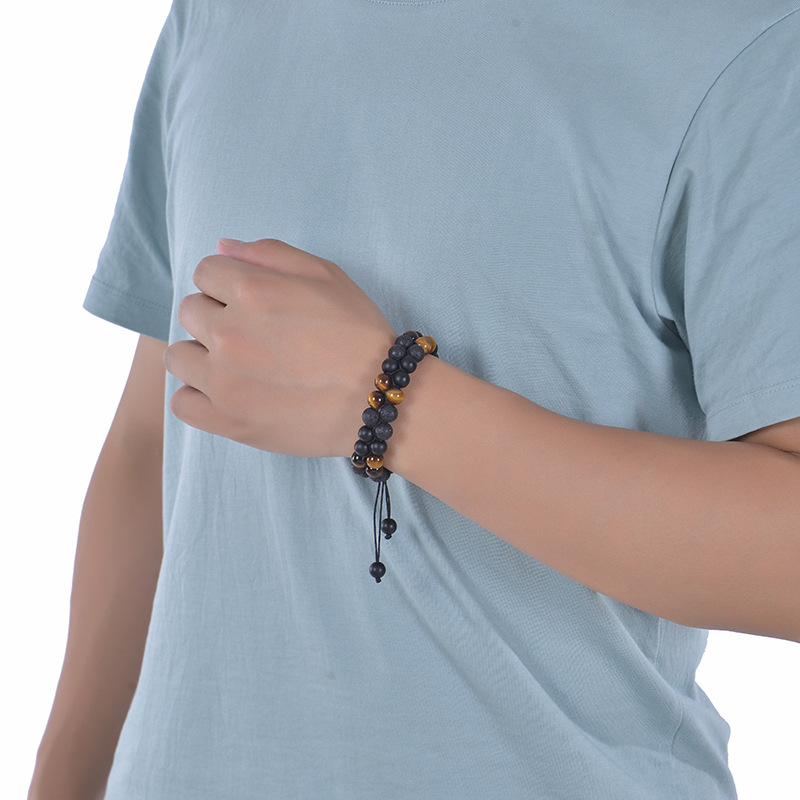 Fashion Color Block natural stone Beaded Bracelets 1 Piece