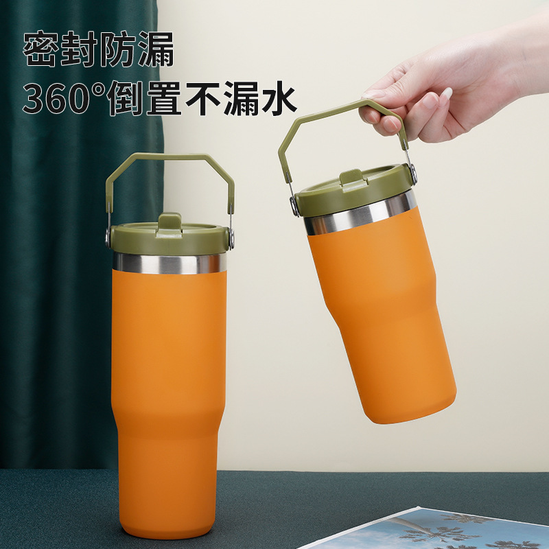 Stanley portátil taza de coche portátil cerveza de mantenimiento en frío lata 304 taza de vacío de acero inoxidable taza de helado de gran capacidad