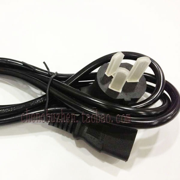 供应国标3插 电源线插头 带品字尾1.8米长全铜 国标品字线075