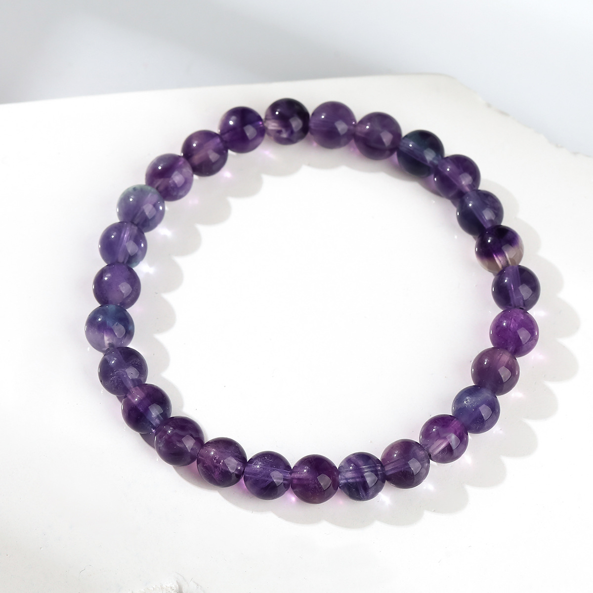jingzhou jewelry natural creme cassis g. b purple fluorite bracelet purple donglai boys and girls high sense single ring bracelet wholesale