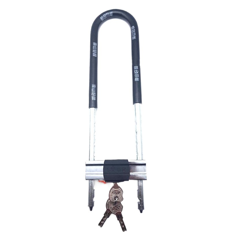 Wholesale anti-theft motorcycle lock extended glass door U-lock thick shop handle lock glass door lock