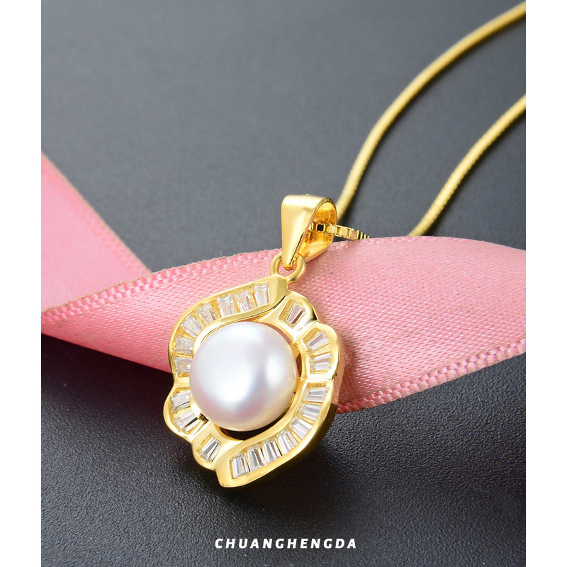 925 flores de plata esterlina colgante de perlas para mujeres europeas y americanas ins estilo simple temperamento ligero de lujo colgante de plata nicho cadena de clavícula