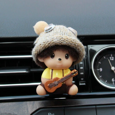 Cute Cartoon Couple Car Accessories Air Outlet Perfume Aromatherapy Car Air Conditioner Fragrance Car Interior Decoration Ornaments for Women (Car Perfume Aromatherapy) - violin