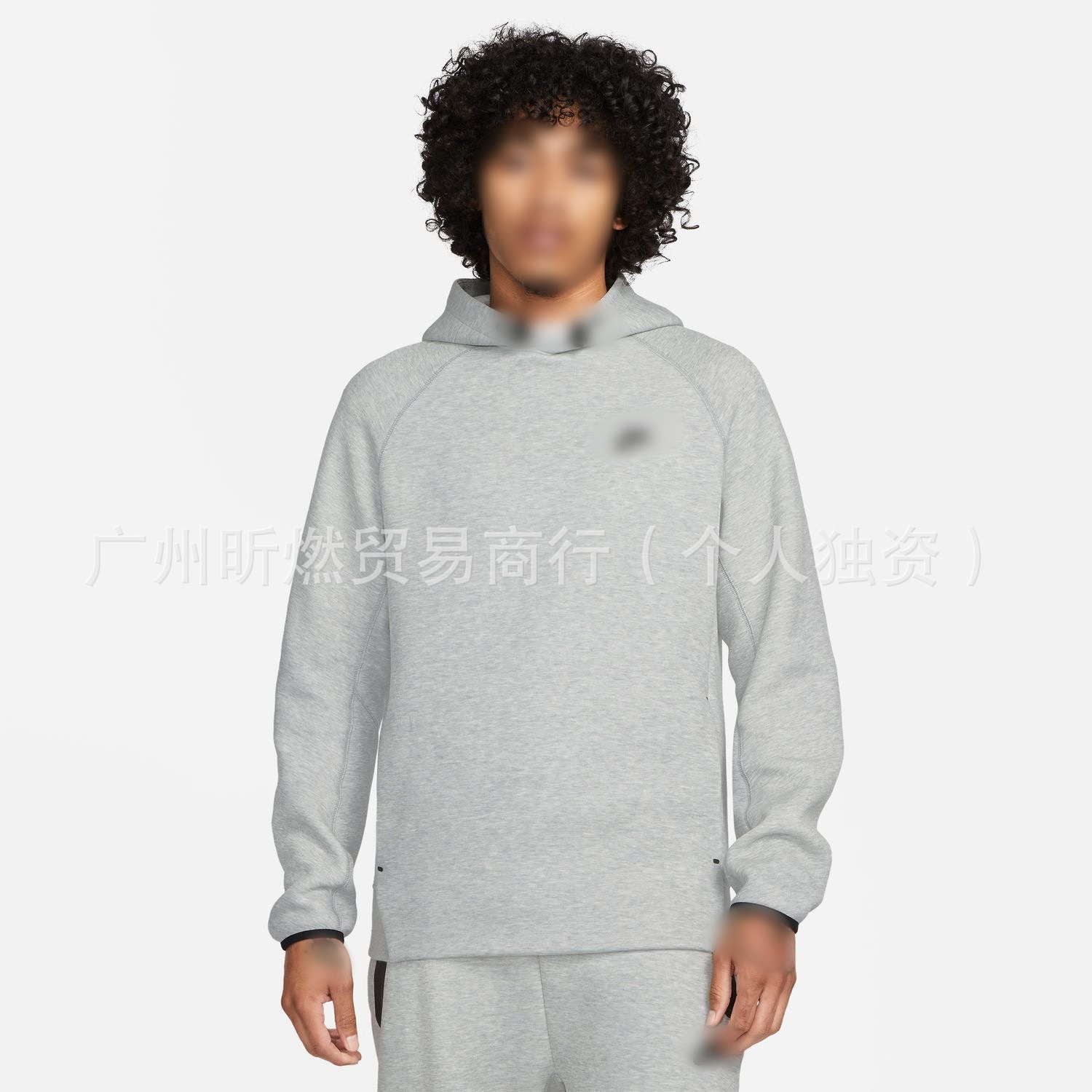 Cross-Border New Men's Spring Loose-Fitting Paul George Style Gray Hooded Sweatshirt in Stock