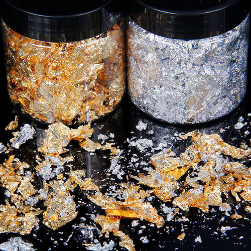 DIY crystal resin decoration materials, gold and silver, gold foil paper nail decoration materials