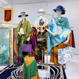 一二线大品牌撤柜女装尾款高品质大牌女装披肩货源清货工厂批发货