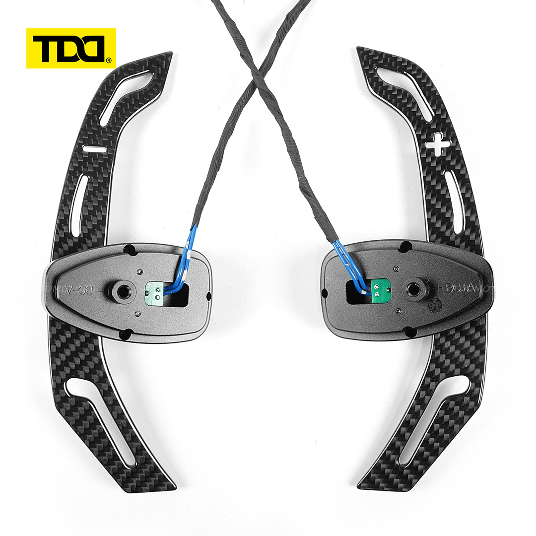 Mercedes-Benz Gloss Carbon Fiber Magnetic Paddle Shifters for Mercedes-Benz GLE A B C class:2015-2021 (Steering wheel) - 15l