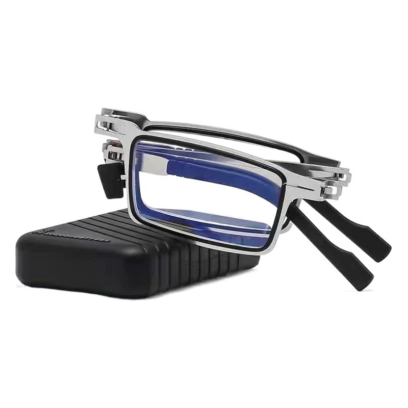 Сверхлегкие портативные очки для чтения в стиле ретро, складные высококачественные очки для чтения HD с защитой от синего света и излучения для людей среднего и пожилого возраста
