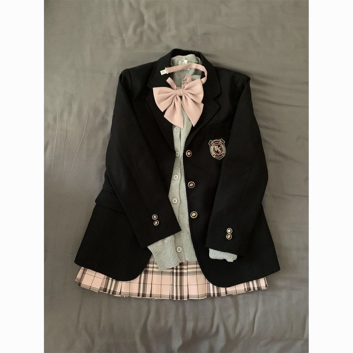 New Korean Preppy Style Suit Suit for Women Niche Knitted Cardigan Suit Jacket Versatile Jk Skirt Set