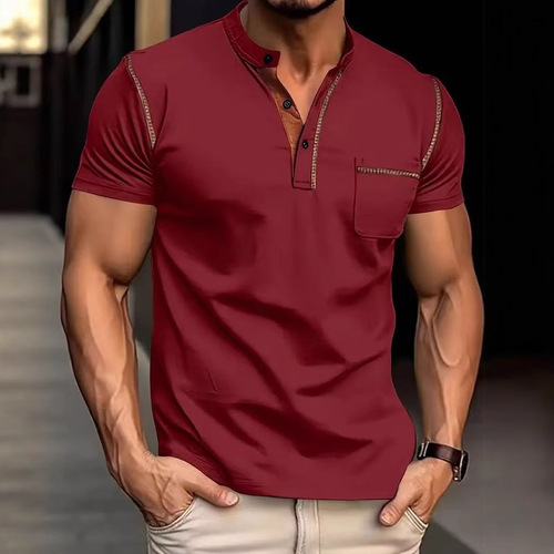 2025 Summer Men's Short-Sleeve T-Shirts & Quick-Dry Casual Polo Shirts from Europe and America