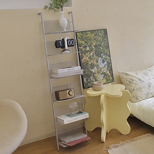 # Bookshelf Floor-To-Ceiling Iron Art Wall-Mounted Living Room Magazine Rack Black Medieval Internet Celebrity Book and Newspaper Rack Book and Periodical Display Rack