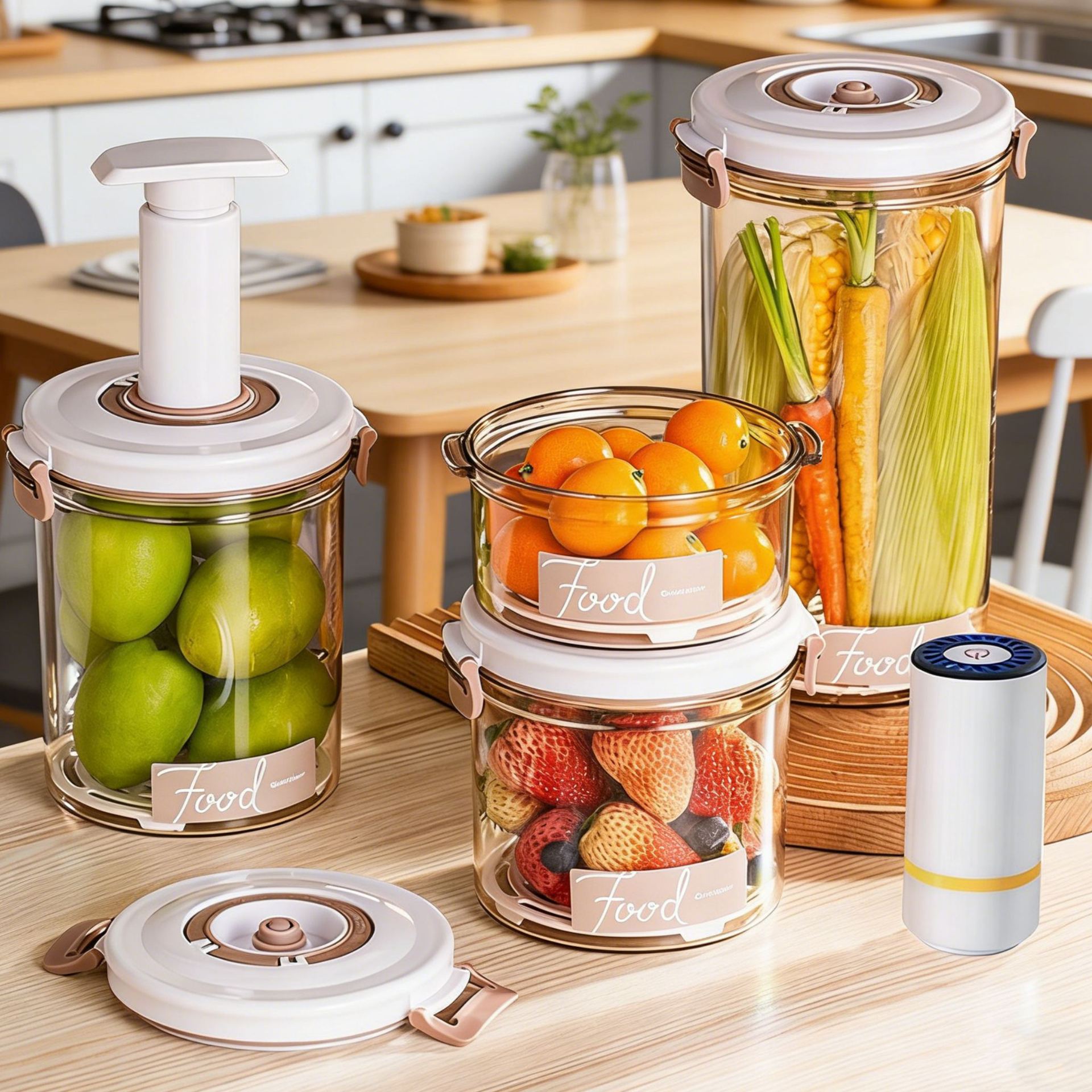 Vacuum Container Food Preservation Box, Food Sealing Jar, Refrigerator Storage Box, Sealed Box, Round Milk Powder Jar, Plastic Storage Jar