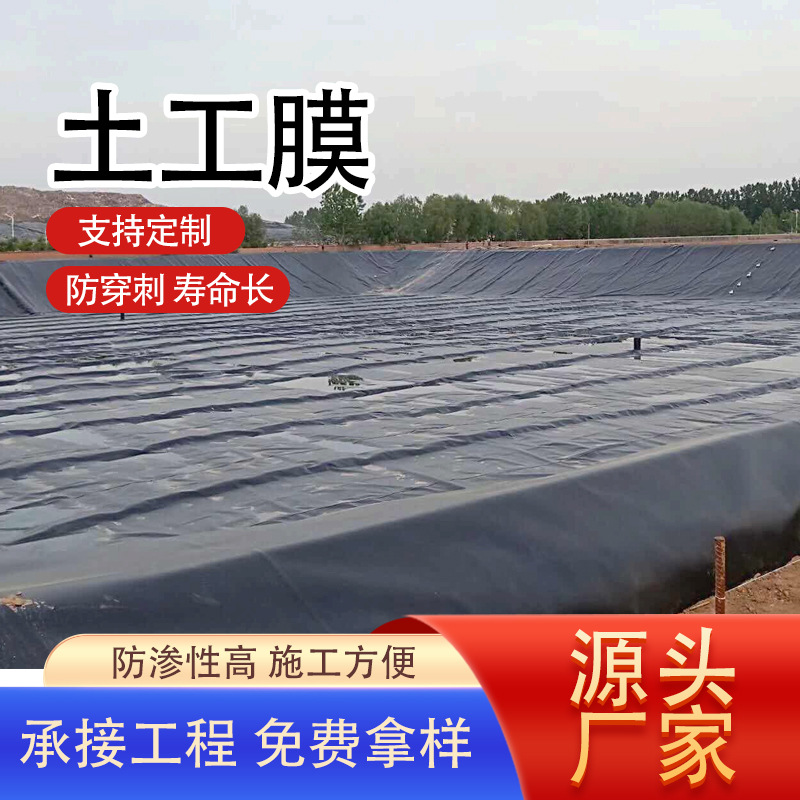现货批发hdpe土工膜人工湖建设两布一膜土工膜垃圾填埋场防渗膜