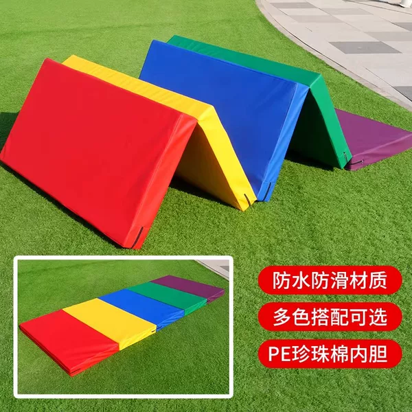 Cross-Border Children's Fitness Rainbow Mat Foldable Gymnastics Mat Early Education Kindergarten Crawling Thickened Sports Training Mat