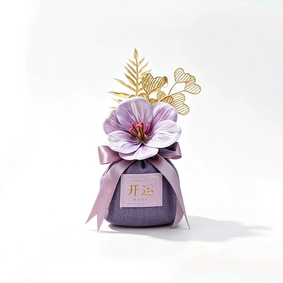 Tulip Purple Lucky Scented Sachet Car Bamboo Charcoal Bag Creative Goddess New Car Odor Eliminator Car Decoration Fragrance (Aktiv kömürlü qoxu uducular) - tulip-purple-fortune-sachet